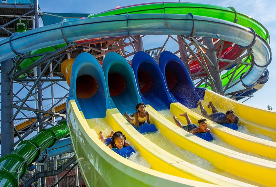 Keep everyone cool at the 95-acre Splish Splash water park on Long Island's East End. Photo courtesy of Splish Splash