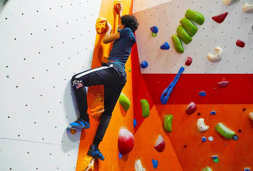 Supersized climbing walls are always a thrill for teens. ​Photo by Jody Mercier