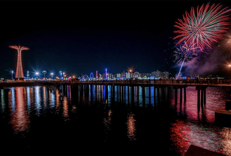 Snag a perfect view of the Coney Island fireworks on the 4th of July in NYC. Photo courtesy of Canva