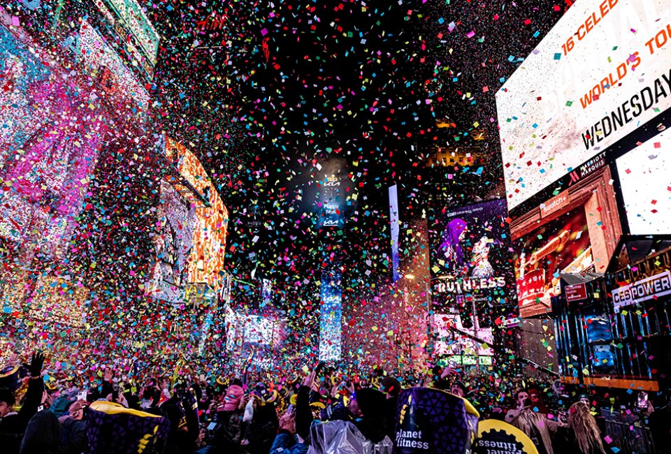 The big ball drop in Times Square is an unforgettable New Year's Eve sight, if you can handle the crowds! Photo by Michael Hull