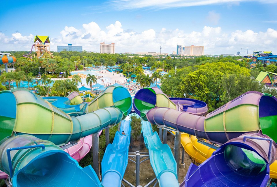 With a variety of water slides, guests can choose their level of thrills at Aquatica Orlando. Photo courtesy of Aquatica