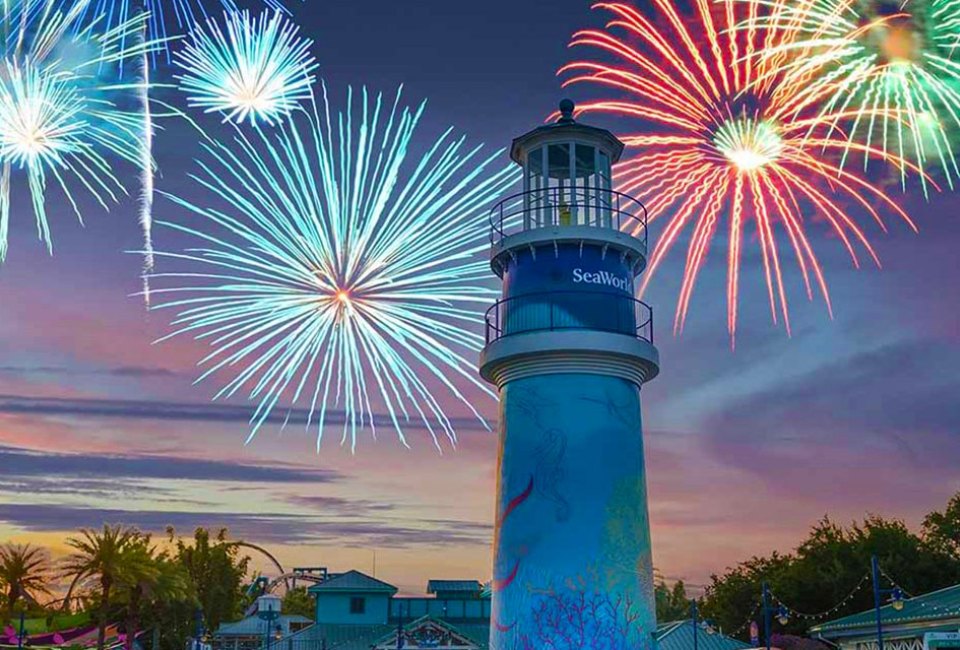 When the sun sets at SeaWorld Orlando, the park comes to life with its Summer Spectacular. Photo courtesy of SeaWorld