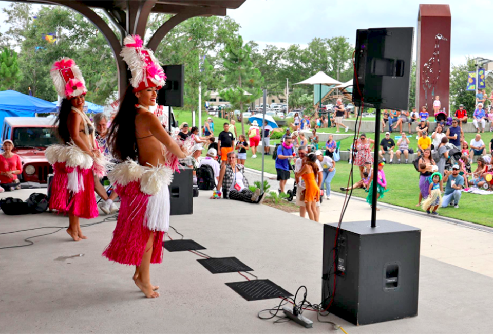 The Longwood Luau features live Hawaiian music, hula dancers, fire knife performers, Hawaiian food and more! Photo courtesy of the event