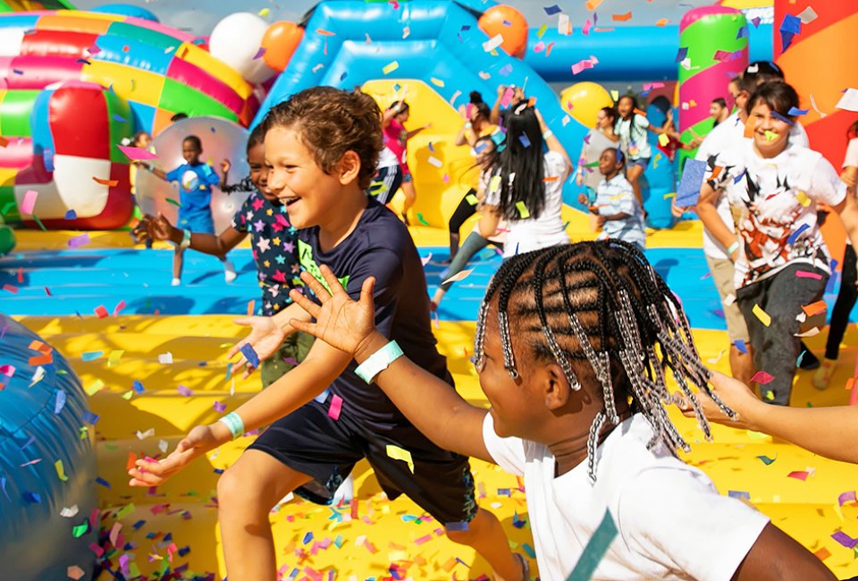 Kids can bounce, jump, and slide their hearts out at the traveling Big Bounce America event. Photo courtesy of the event