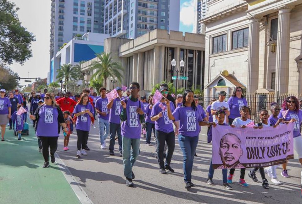 Learn about civil rights and have fun at downtown Orlando's Martin Luther King Jr. parade and performances. Photo courtesy of City of Orlando