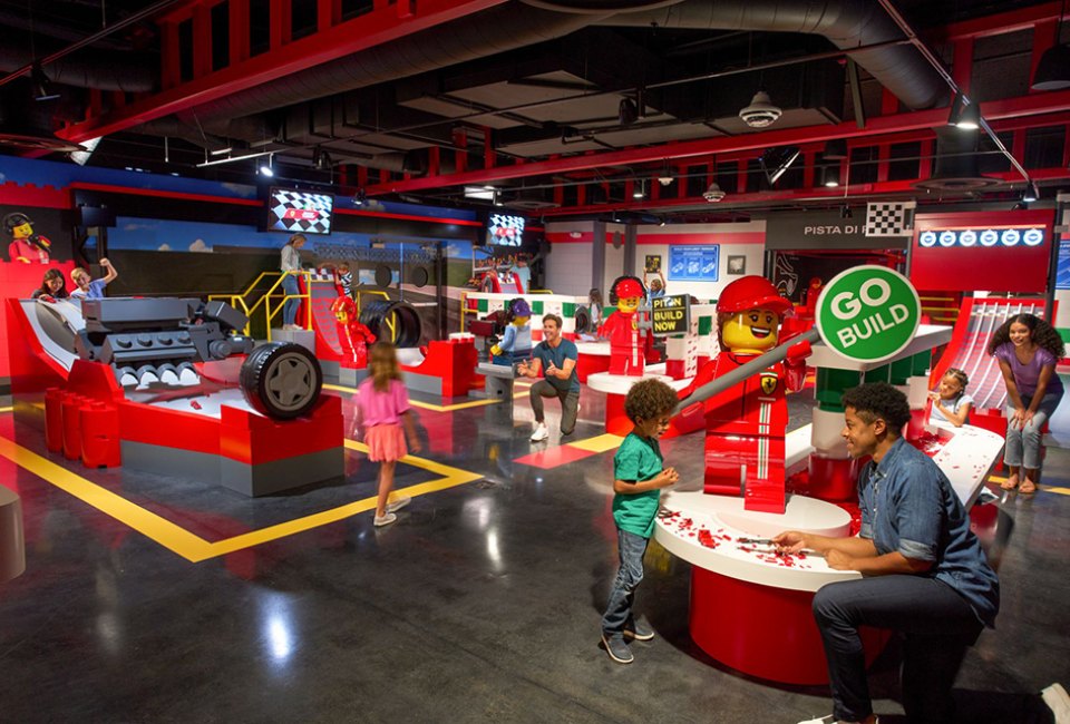 From your imagination to the racetrack, it's race time at the new LEGO Ferrari Build & Race Experience at Legoland Florida, opening Spring 2024. Photo courtesy of Legoland
