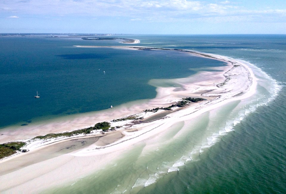 Anclote Key, made up of four islands off the Gulf Coast's Tarpon Springs, is a popular gathering place for boaters. Photo courtesy Visit St. Pete-Clearwater