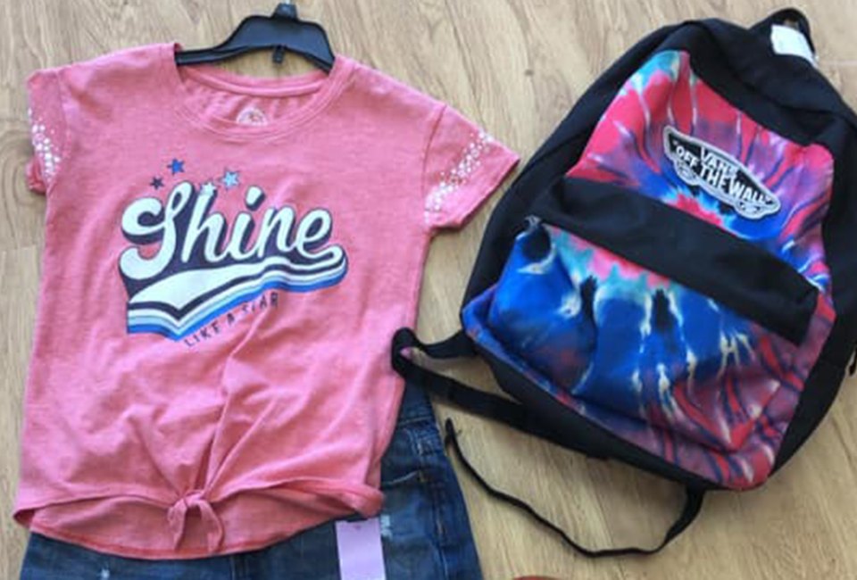 back to school outfit with backpack