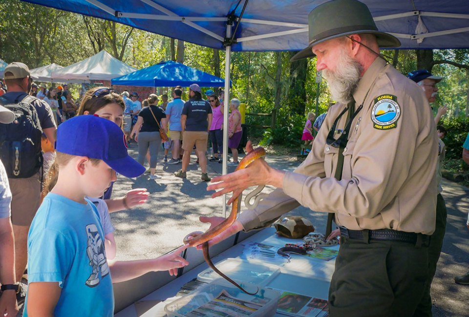 Oakland Nature Preserve hosts its annual Nature Fest, featuring guided hikes, animal interactions, children's art tent, presentations, boat tours, and more. Photo courtesy of the preserve