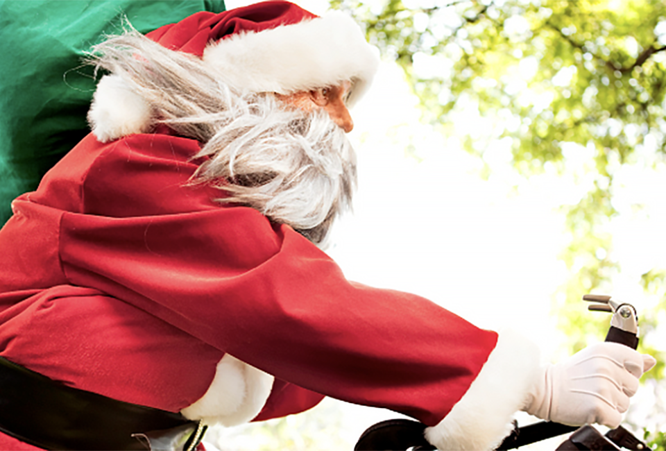 The Winter Garden Santa Bike Ride is a casual paced ride that includes caroling and strolling the beautiful Oakland Park, with Santa leading the ride.