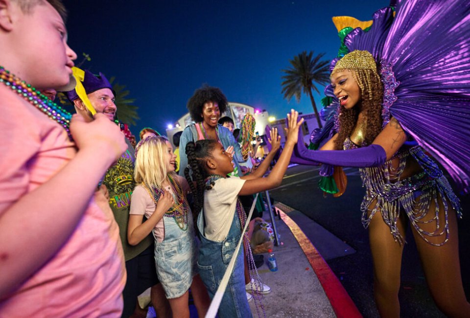 Enjoy street entertainment, parades, concerts, and themed flavors from all around the world at Universal Orlando Mardi Gras. Photo courtesy Universal Orlando