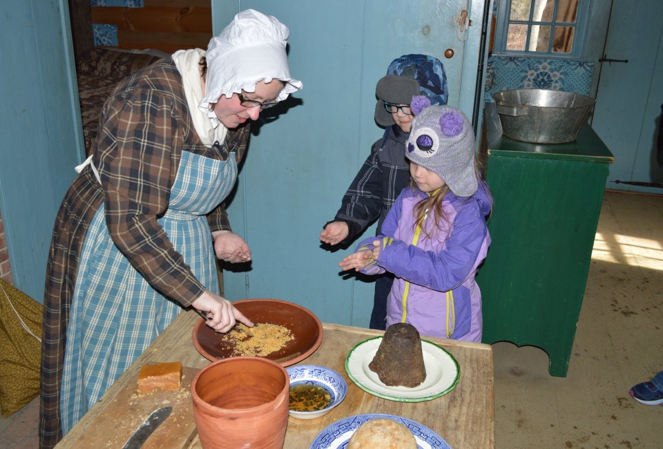 Maple Days - Learn how harvested maple sap is boiled down to create maple sugar. Photo courtesy of Old Sturbridge Village
