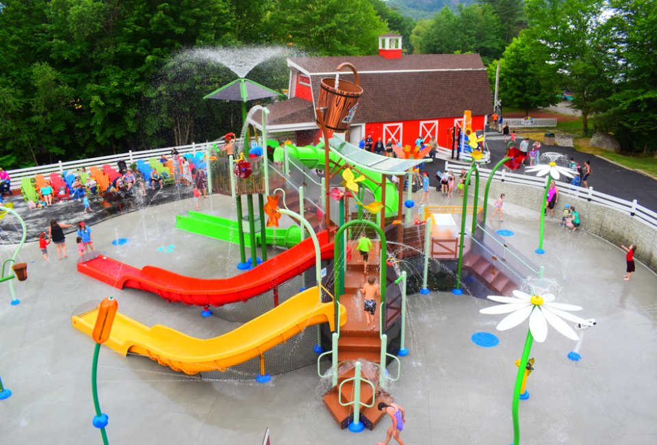 Visit the brand new waterpark Moo Lagoon at Story Land, just one of the top things to do with kids for July 2024. Photo courtesy of the park.