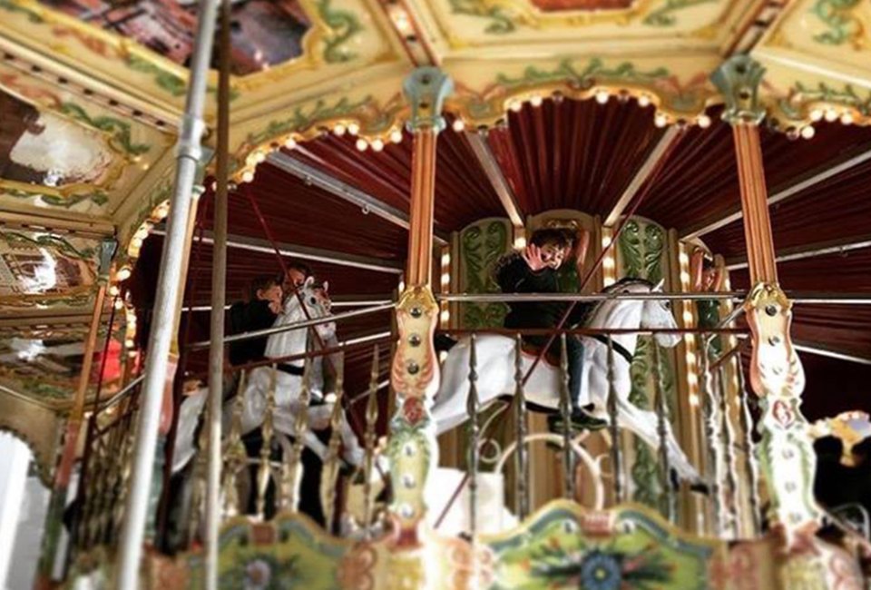 The double-decker carousel is a favorite among little ones and big kids alike. Photo by the author