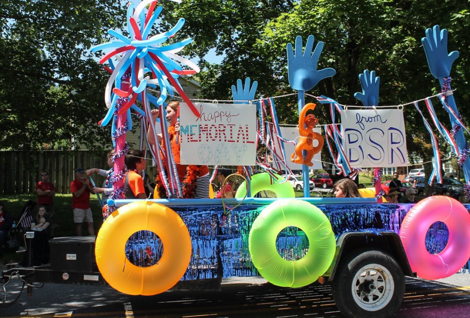 See elaborately decorated floats at Bowie's Memorial Day Parade. Photo courtesy of City of Bowie Gov't Staff