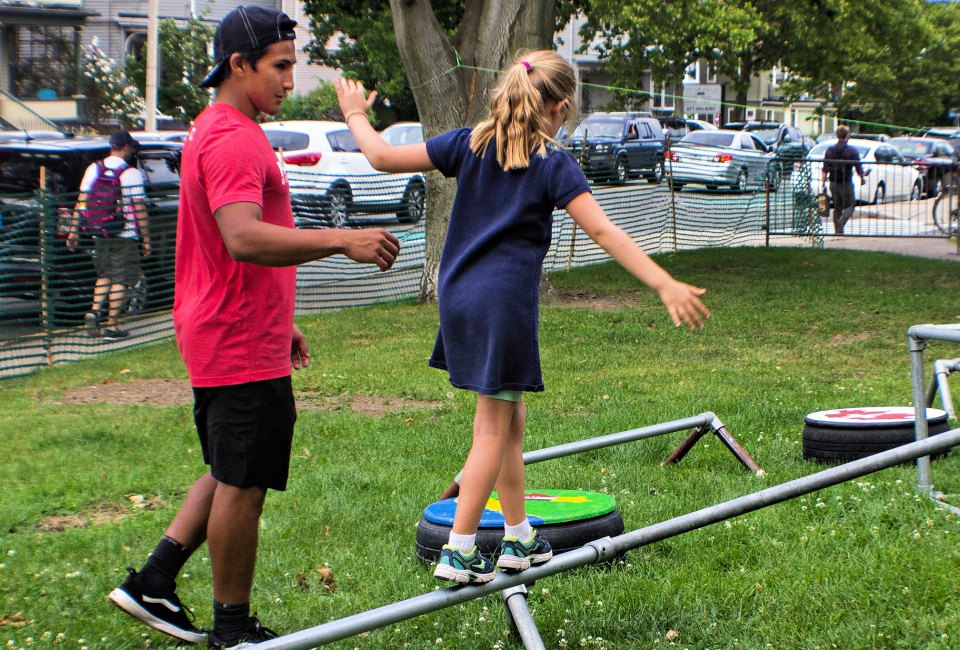 Parkour makes any old obstacle fun to cross. Photo courtesy of Parkour Generations Boston