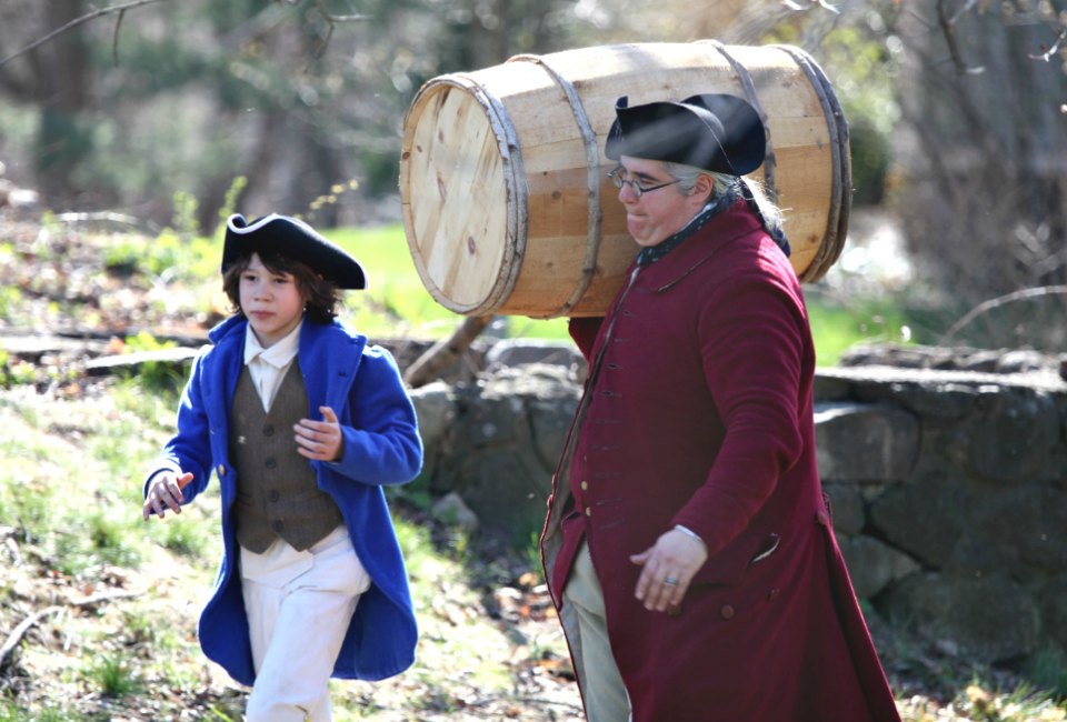 Step back into the year of 1775 when war broke out against the British at Junior Ranger Day in Minute Man National  Historical Park. Photo courtesy of NPS
