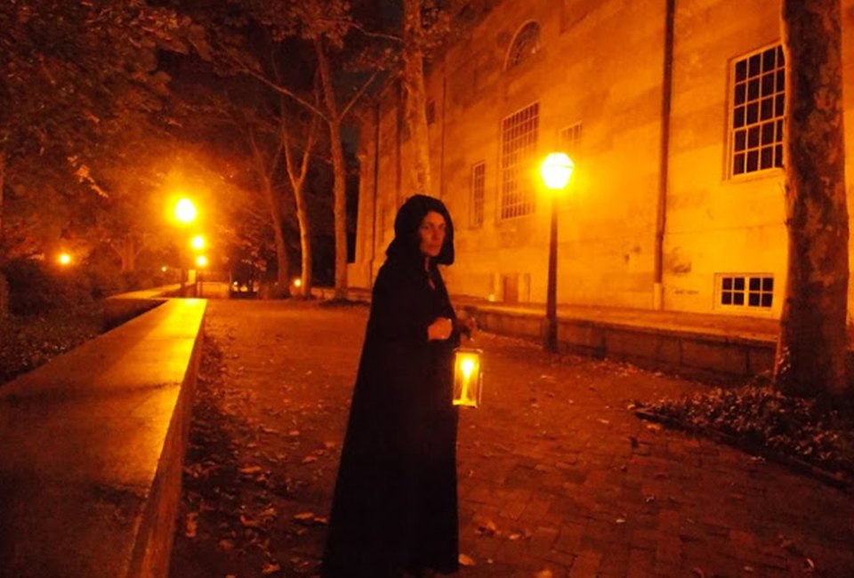 Join a spooky candlelit walking tour to see the haunts with Philadelphia Ghost Tours. Photo courtesy of the company