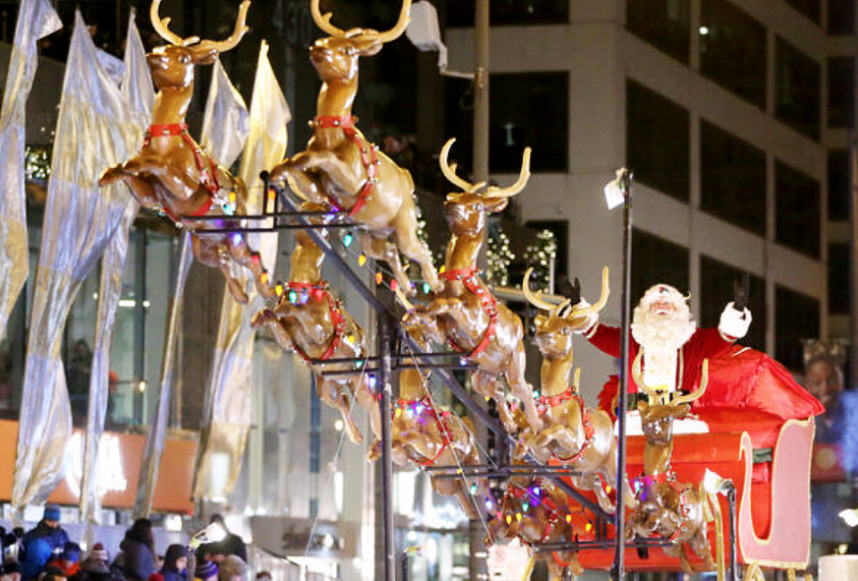 The Visit Philadelphia Holiday Parade will send floats representing Christmas, Hanukkah, Kwanzaa, and the Chinese New Year marching down Market Street . Photo courtesy Visit Philly