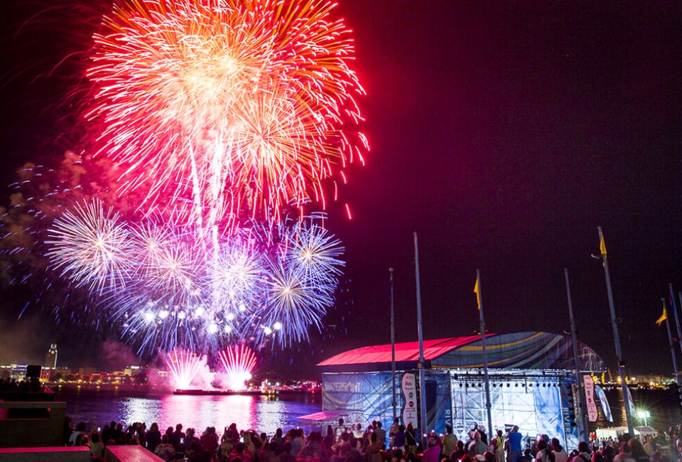Kick off the summer with a spectacular dance party and fireworks display on the Delaware River.  Photo courtesy of the Delaware River Waterfront