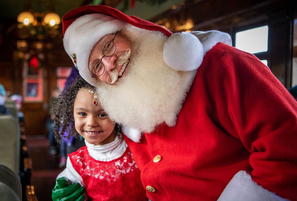 The Night before Christmas Train Coach on the Stausburg Rail Road recreates the excitement and anticipation of Christmas Eve. Photo courtesy of the Rail Road