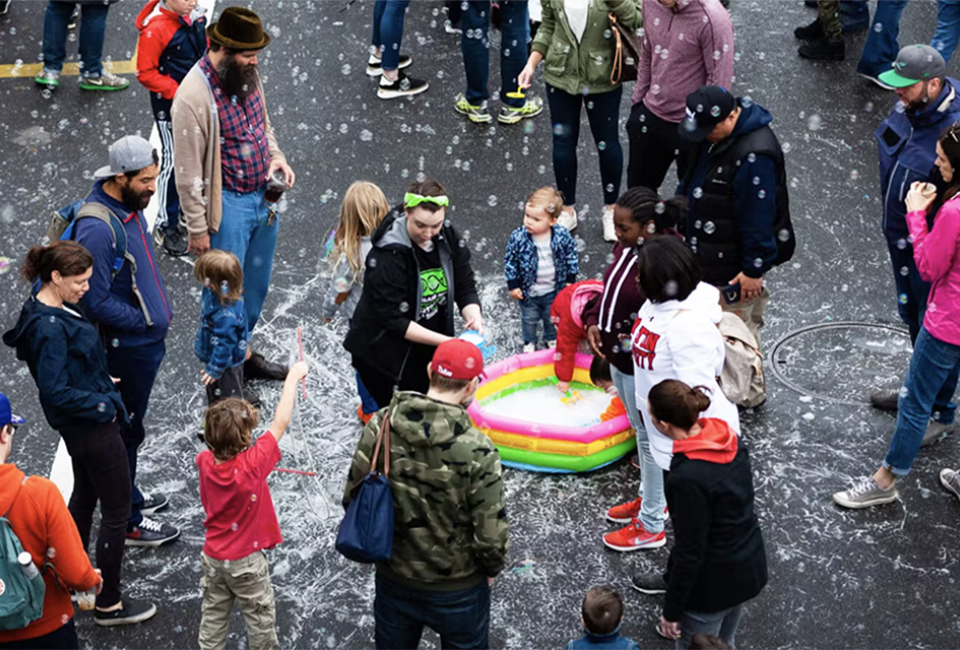 Bring the family to the first annual Rail Park Block Party where Noble Street will bustle with activities. Photo courtesy of the event