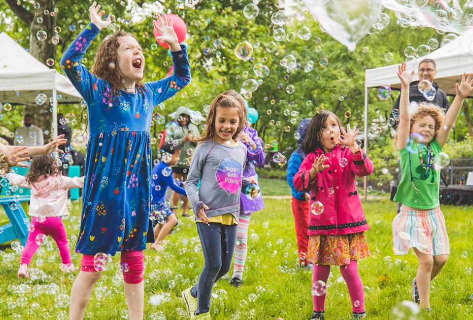 Kids and their families are invited to head outside for a day of play, including interactive performances, live book readings, character meet-and-greets, and more. Photo courtesy Beaumonde Originals
