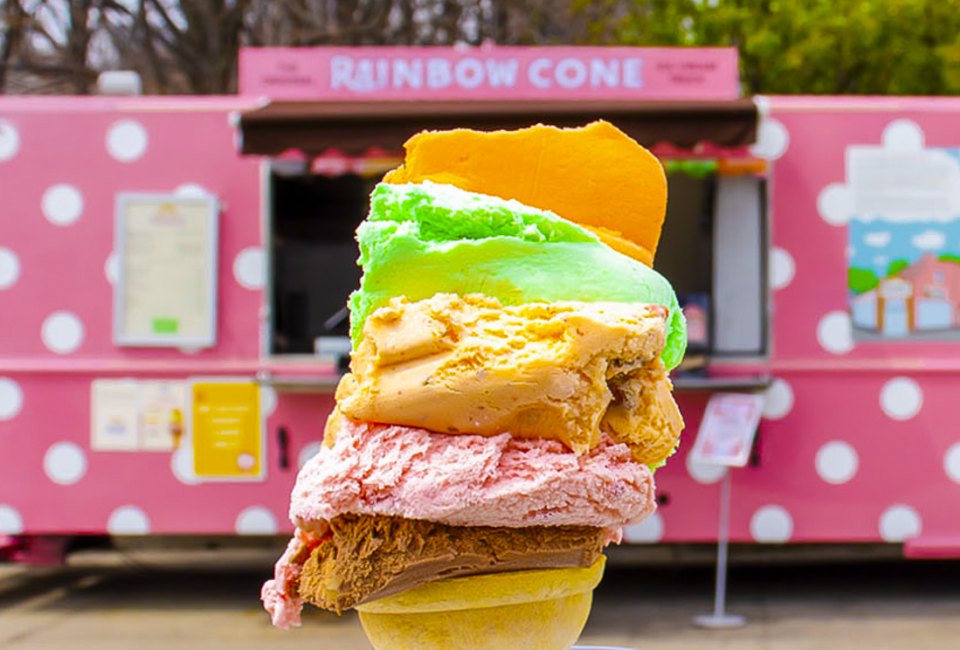 The Original Rainbow Cone is unlike any other ice cream out there. Photo courtesy of Rainbow Cone