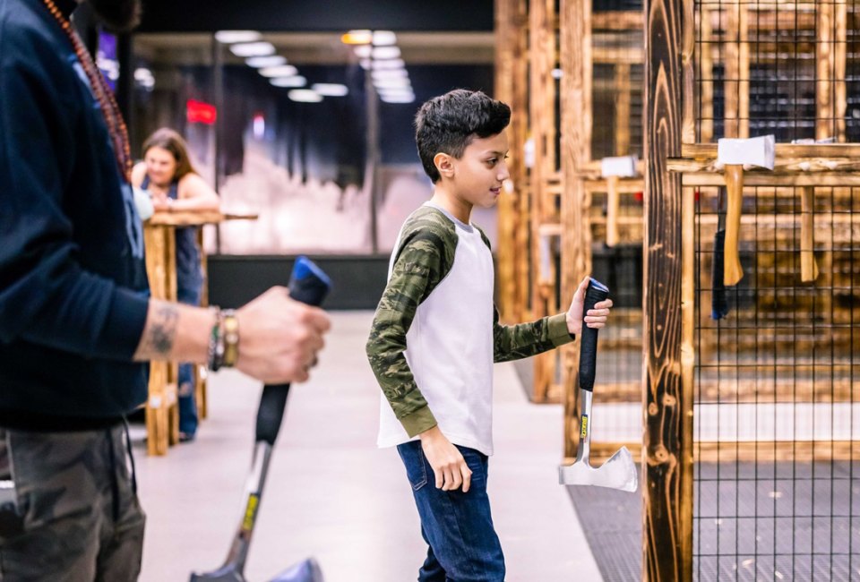 Axe Throwing isn't just for grown-ups! Photo courtesy of Bad Axe Throwing