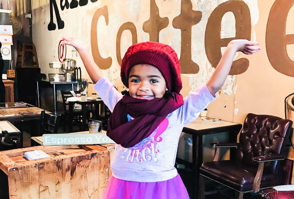 One of the kid-friendly coffee shops in Houston.
