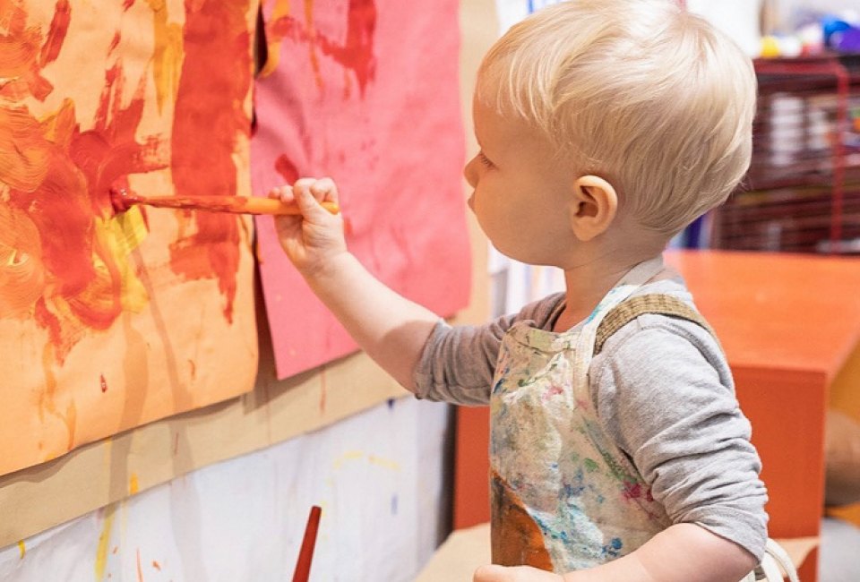 Boston kids are never too young to paint, create, and have fun at summer art camps! Photo courtesy of Minni