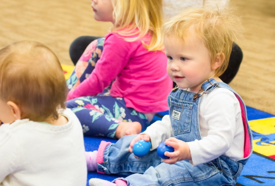 Find mommy & me classes in Boston, and expose your little one to music, art, and movement. Photo courtesy of Powers Music School