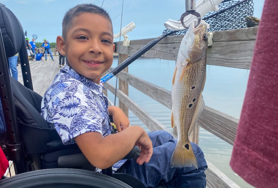 Fishing at Sea Center in Freeport, TX. Photo courtesy of Texas Parks and Wildlife