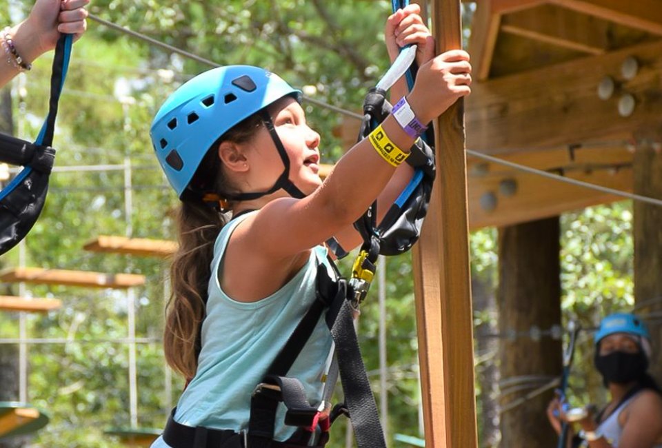 Houston has plenty of extreme sports to satisfy thrill-seeking families. Photo courtesy of Texas Treeventures