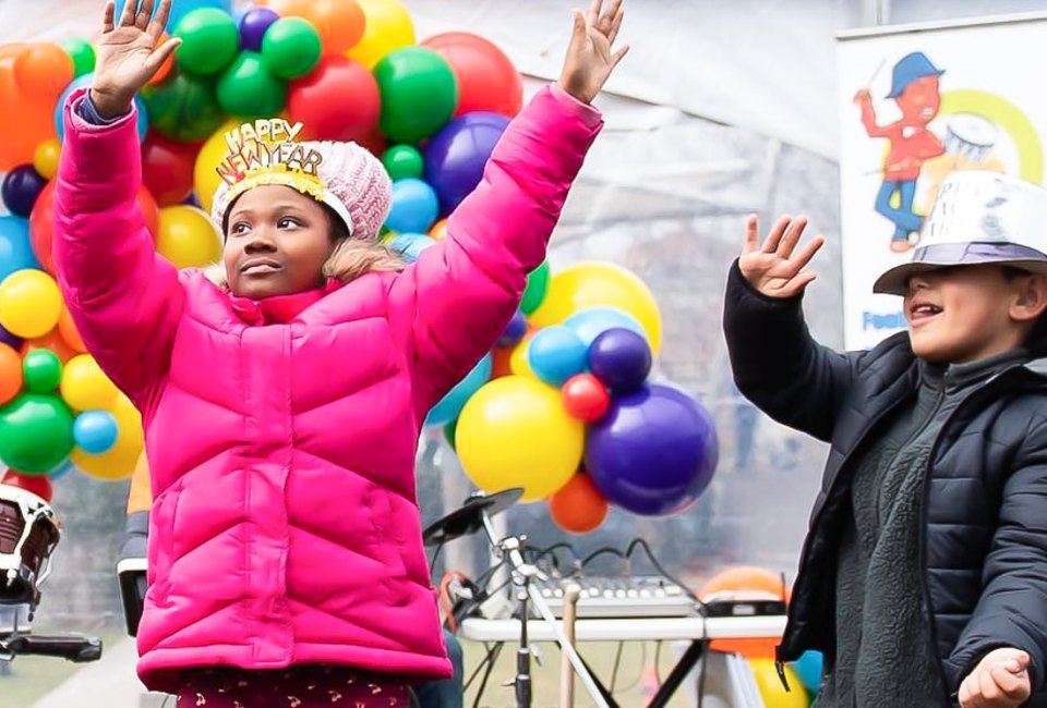 DC New Year's Eve Fireworks, Balloon Drops, and Other Celebrations for Kids Noon Yards Eve at Yards Park allows kids to ring in the new year and still get to bed on time. Photo courtesy of the The Yards DC
