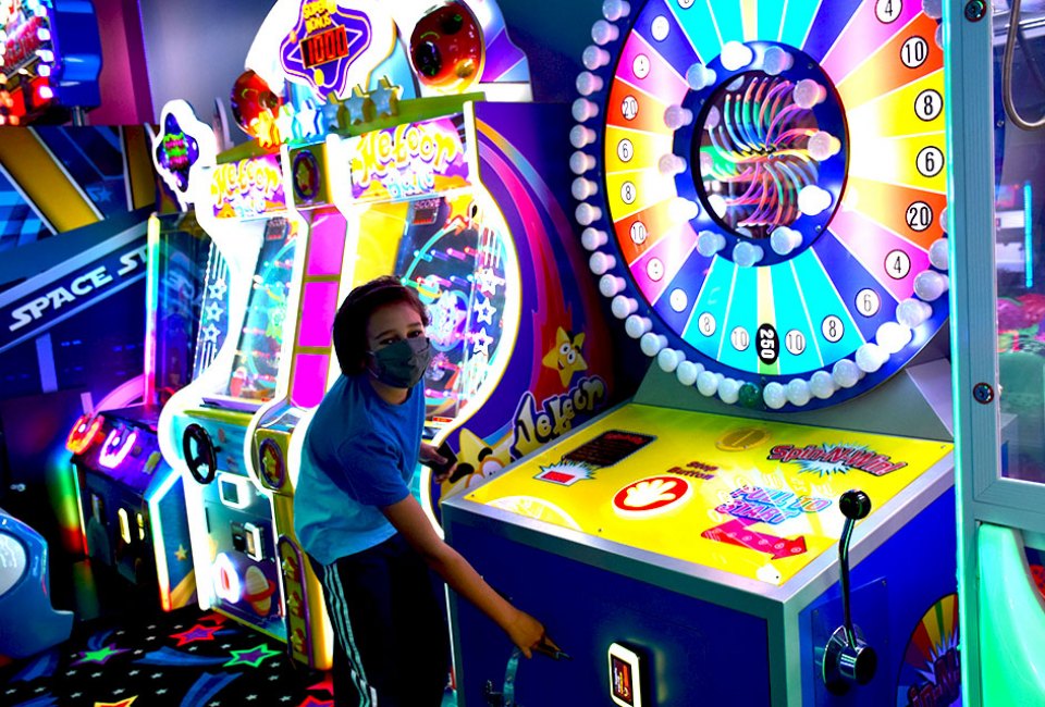 Hit the arcade and much more at Planet Play's indoor amusement center.