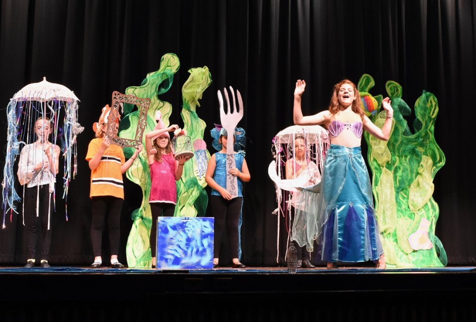 Kids can learn to express themselves and find their voices with the best acting classes in Connecticut. Photo courtesy of Poppins Children's Theatre