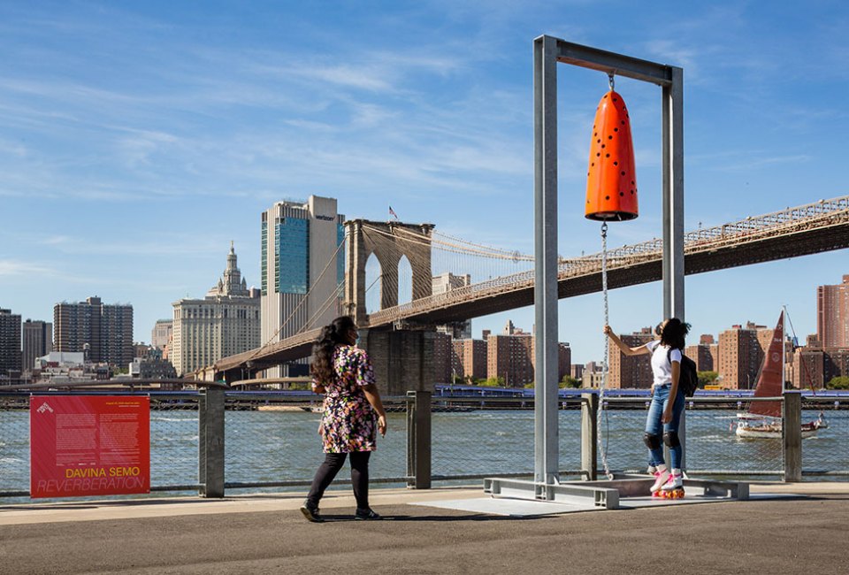 Two Girls at Reverberations Public Art Exhibit