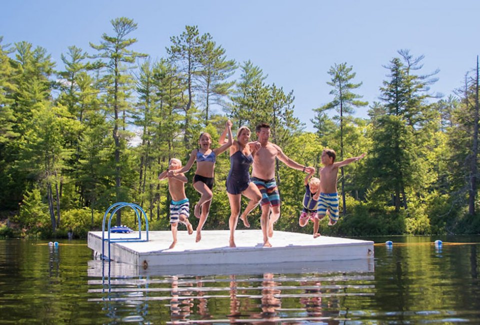 Family Camp at Purity Springs includes a lot of lakeside fun. Photo courtesy of the camp