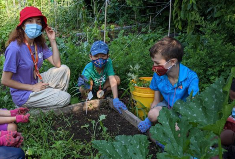 It's hands-on work and play in the garden in the Garden Buds program at the Queens Botanic Garden. 