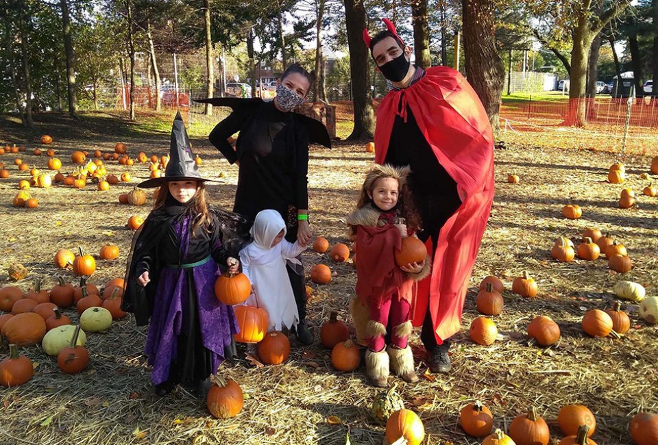 It's a monster mash at the Queens County Farm Museum's thrilling Halloween on the Farm event, which includes a haunted house. Photo courtesy of the museum