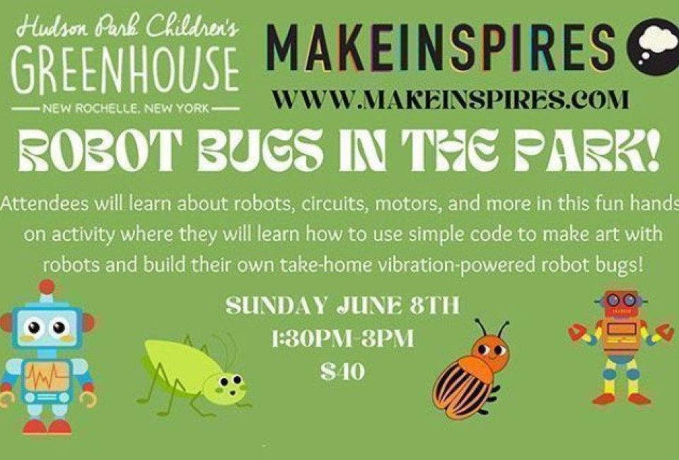 Robot Bugs in the Park at Hudson Park Children's Greenhouse