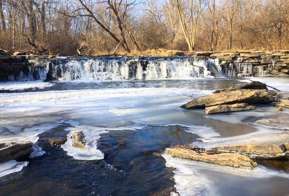 Rocky Glen waterfall near Chicago