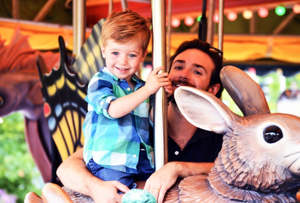 Take a spin through our top things to do with preschoolers in Boston, with big fun for little ones! Photo courtesy of the Rose Kennedy Greenway Carousel 