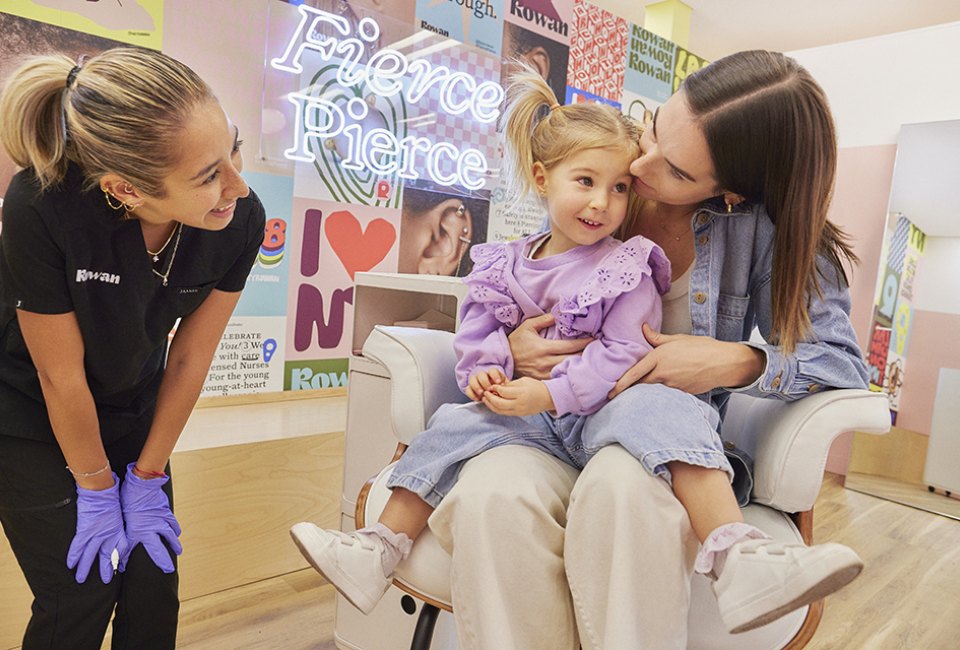 All Rowan piercings are performed by licensed nurses, using hypoallergenic jewelry. Photo courtesy Rowan