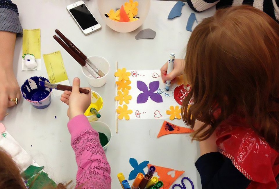 Rubin Family Sundays let the whole family make art together. Photo courtesy of the museum