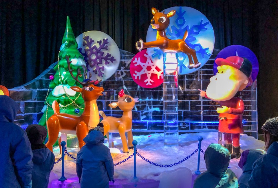 See Rudolph and friends at  Ice! at Gaylord National Resort. Photo by Truff /Shuff via Flickr CC BY-NC-ND 2.0