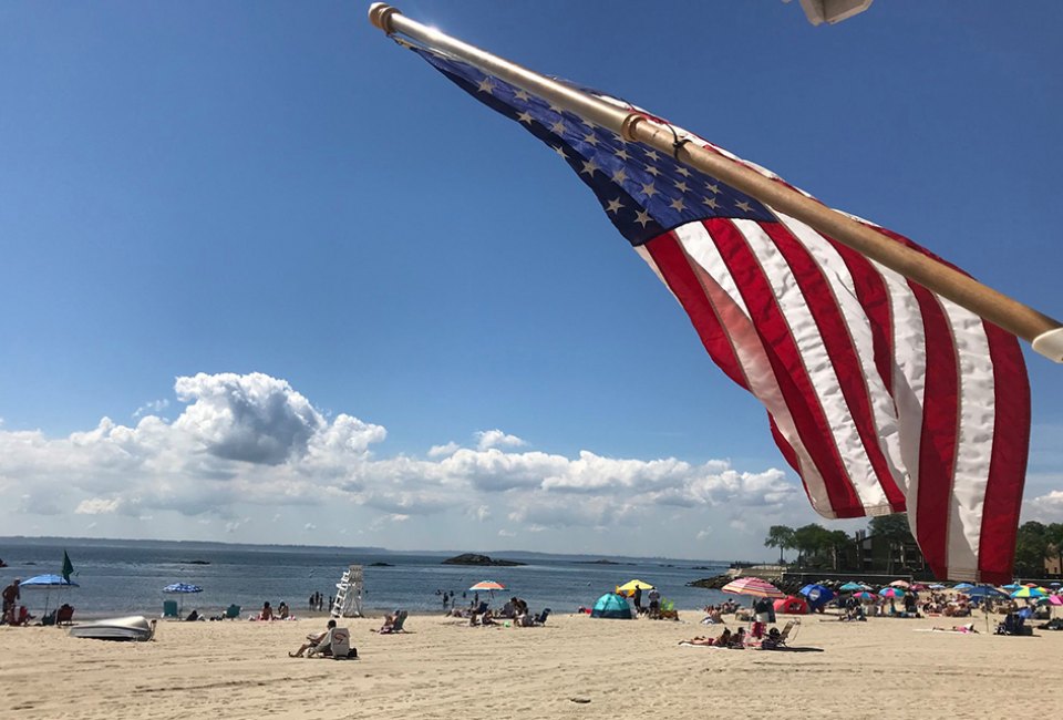 Rye Town Beach is is a great for families. Photo courtesy of the the town