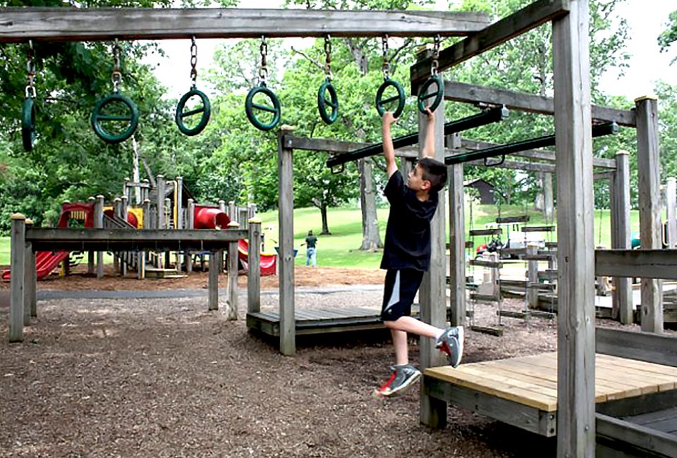 Kids can run, swing, slide, and even make music at Sally’s Dream Playground. Photo by the author
