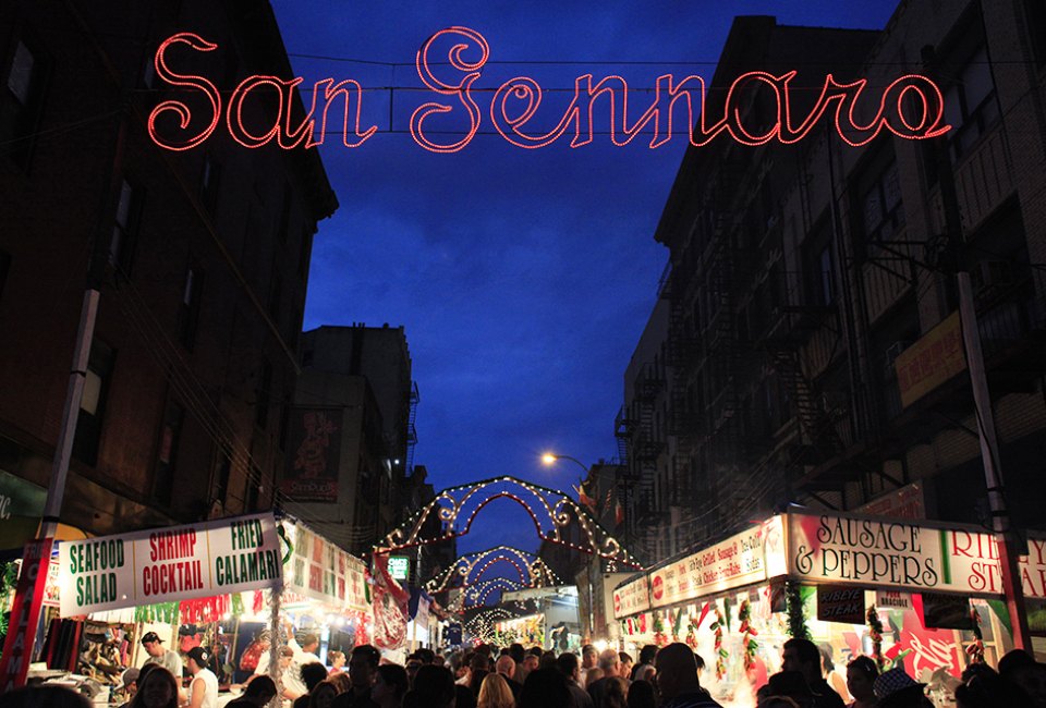 Celebrate the Feast of San Gennaro in Little Italy this weekend. Photo by Joe Buglewicz for NYCGo
